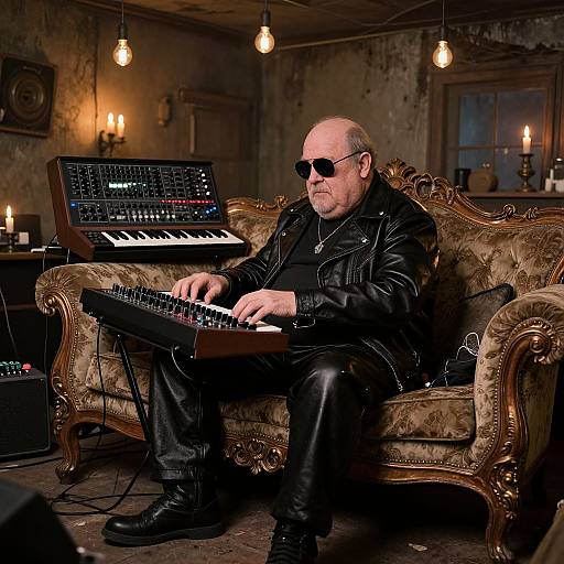 Eerie Techno Producer on Rococo Sofa