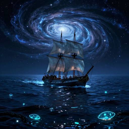 Celestial Seascape with Cosmic Horror