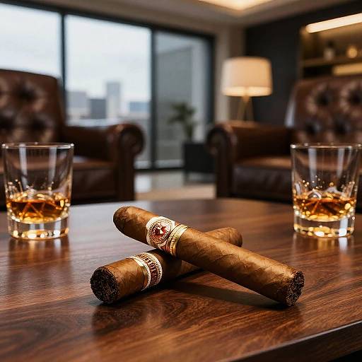 Andrew Tate Cigars and Whiskey Scene