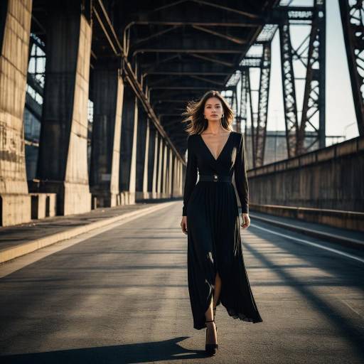 Stylish Woman in Urban Cinematic Scene