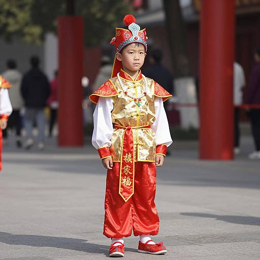 Young Boy in Traditional Chinese Costume