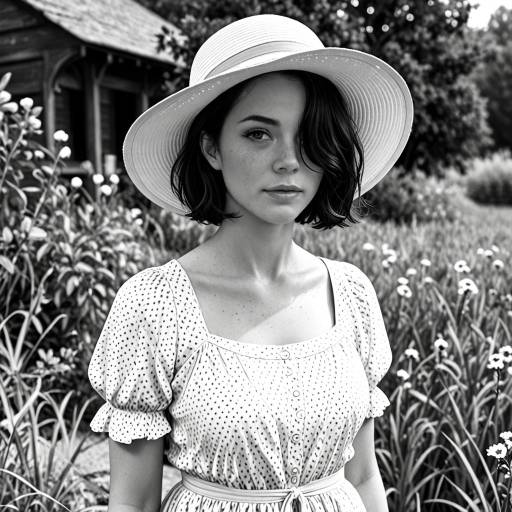 Realistic Monochrome Portrait of a Girl