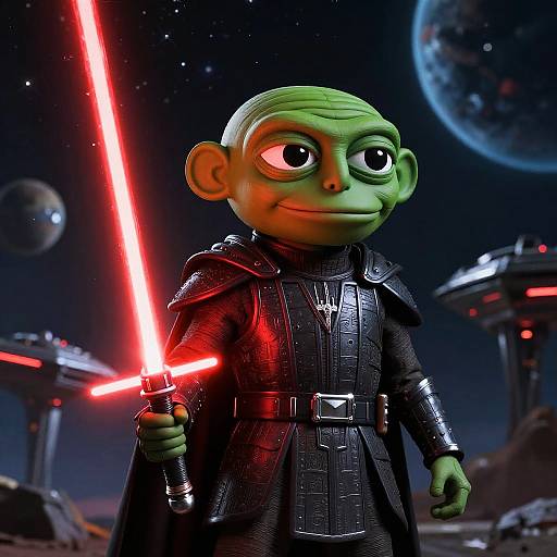 Pepe as Sith Lord in Space