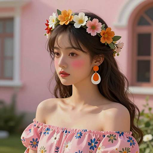 Vibrant Portrait of a Fashionable Woman