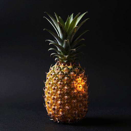 Glowing Pineapple Still Life Photorealism
