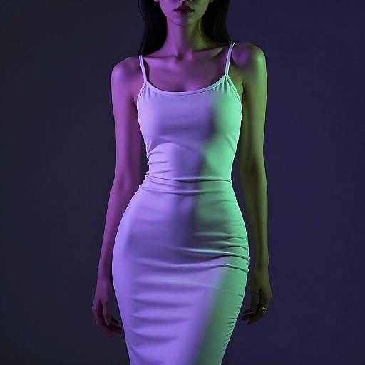 Neon Glow Fashion Portrait
