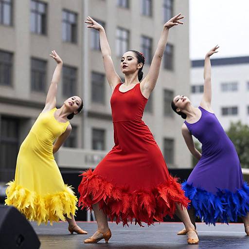 Vibrant Dance Performance in Urban Setting