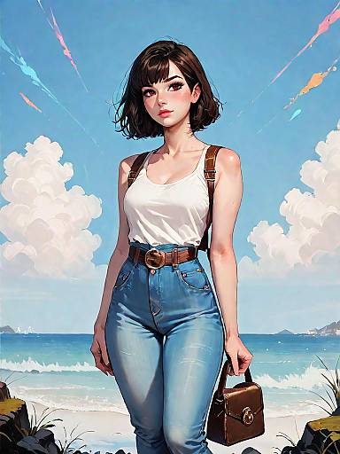 Casual Stylish Woman in Comics