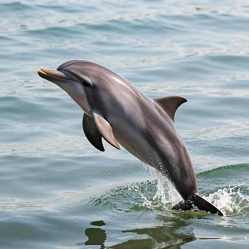 Playful Dolphin in Coastal Bay