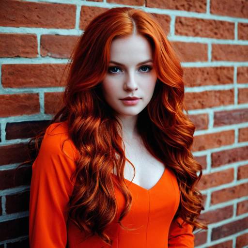Vibrant Red Head in Stylish Costume