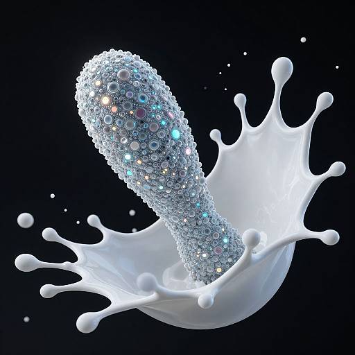 Milk Splashes in 16K Super-Resolution