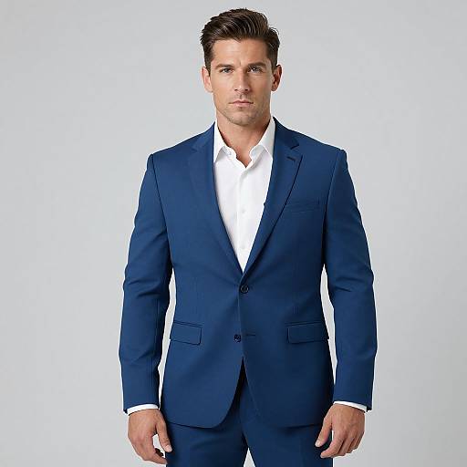 Blue Muscle Man in Suit