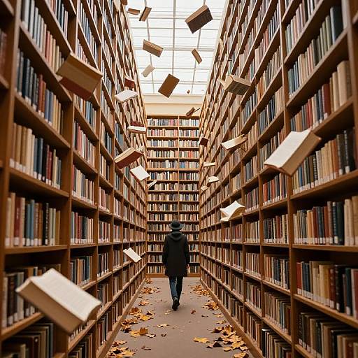 Weightless Books in Autumn Library