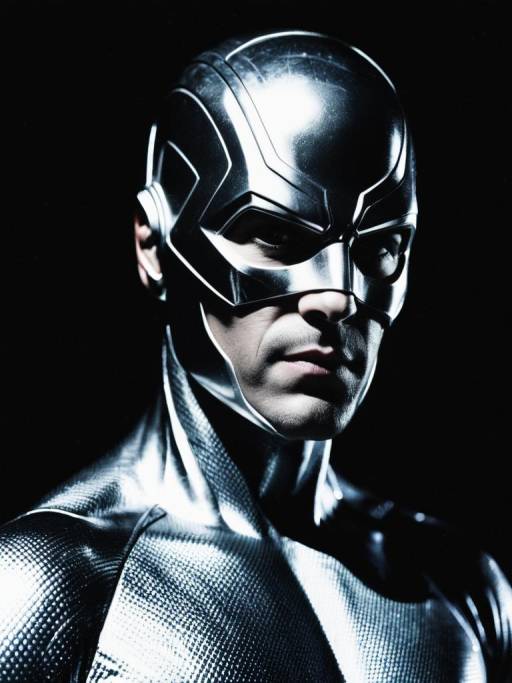 Man in Silver Surfer Costume Headshot