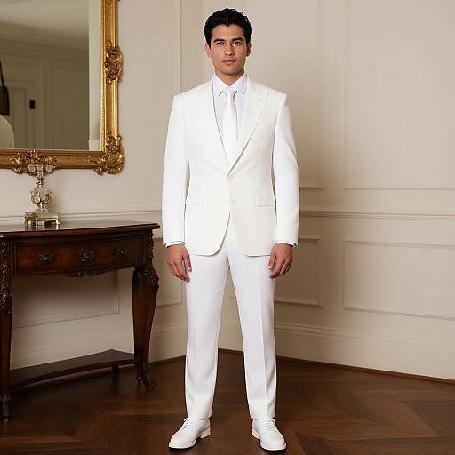 Elegant Man at White Tie Event