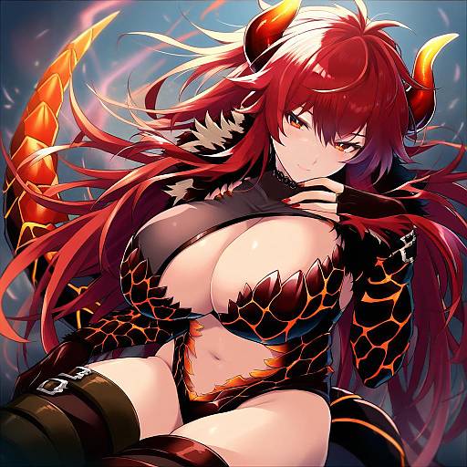 Illustration of Dola (nijisanji), nijisanji in the style of Yude