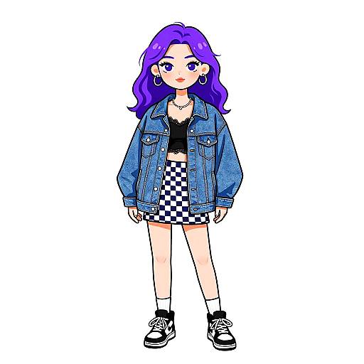 Stylish Woman in Casual Streetwear