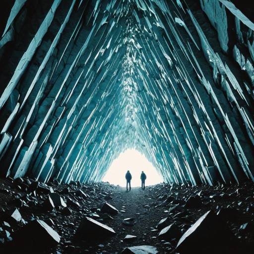 Prismatic Glacial Crystal Cave Landscape