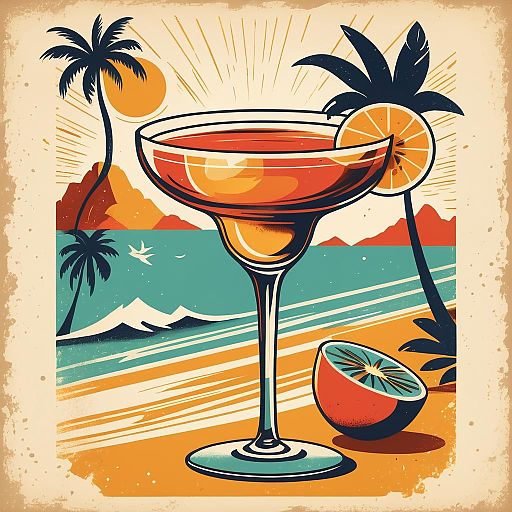 Vintage Tropical Salsa Poster Design
