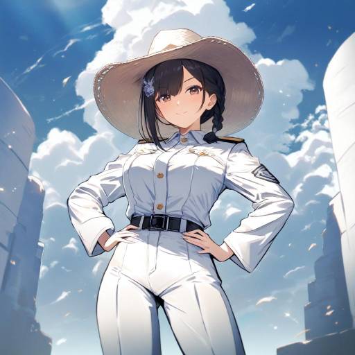 Confident Admiral in Cowboy Shot