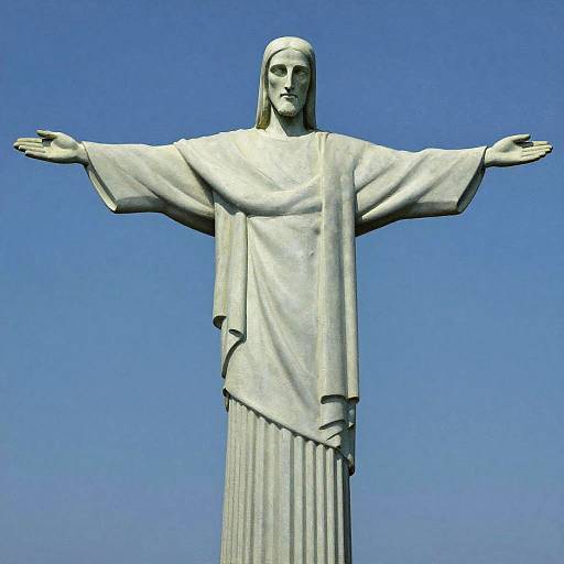 Magritte-Style Oil Painting: Christ the Redeemer