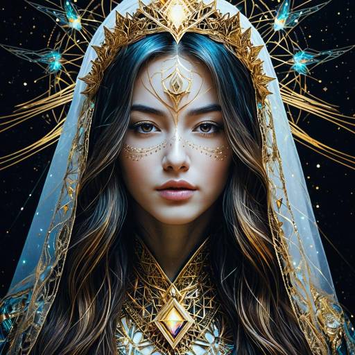 Radiant Celestial Queen Portrait Design Radiant Celestial Queen Portrait Design