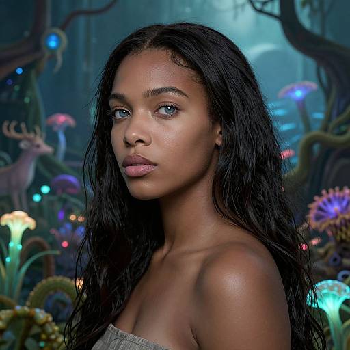 Hyperrealistic Portrait of Enigmatic African Woman