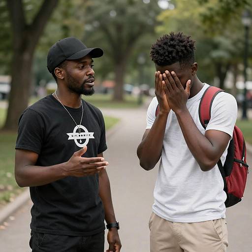 Candid Portrait of Two Black Men