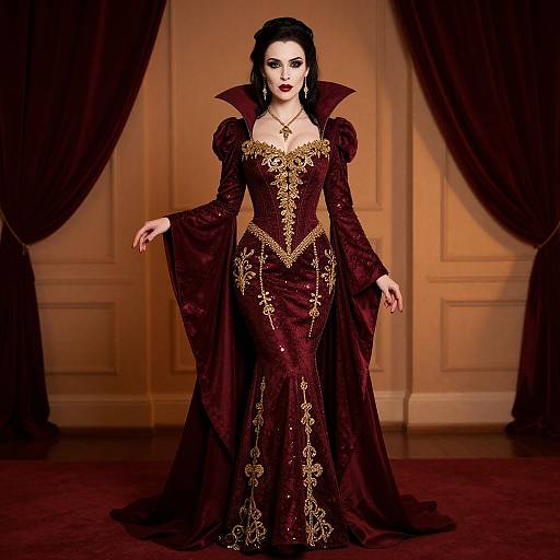 Elegant Gothic Vampire Costume Design