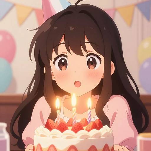 Anime Girl Birthday Celebration
