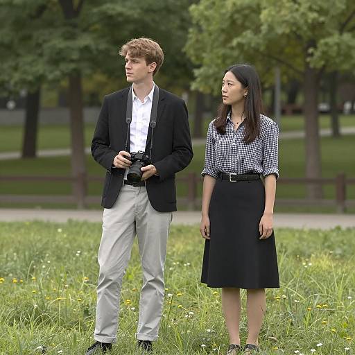 Couple in the Park with Camera