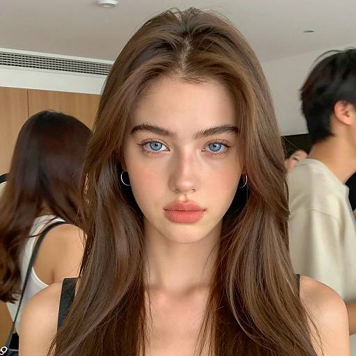 Candid Indoor Portrait of a Young Woman