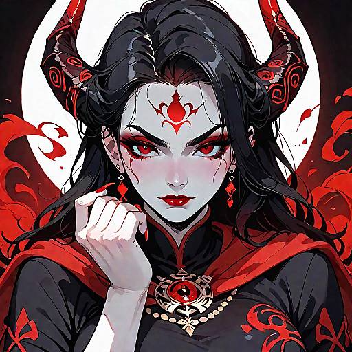Ominous Beauty: Dark Elegance in Red
