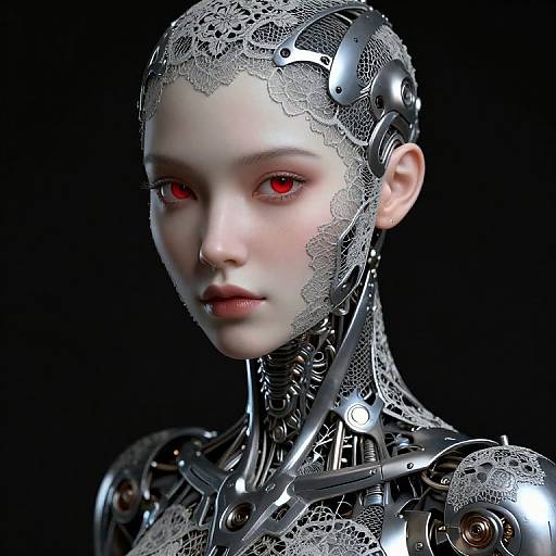 Ultra-Realistic Female Android Portrait
