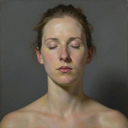 Woman with Eyes Closed Painting