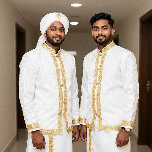 Elegant Gents in Marriage Costume