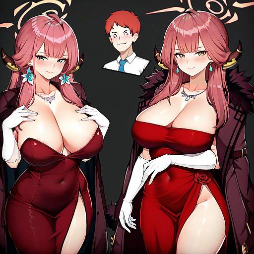 Illustration of Aru (dress) (blue archive), blue archive in the style of Varniskarnis