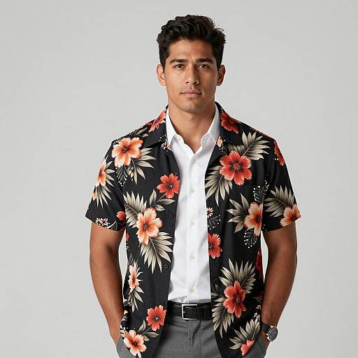 Hawaiian Tony Montana Photorealistic Portrait