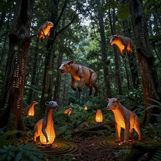 Lanterns of Extinct Animals and Memory Trees