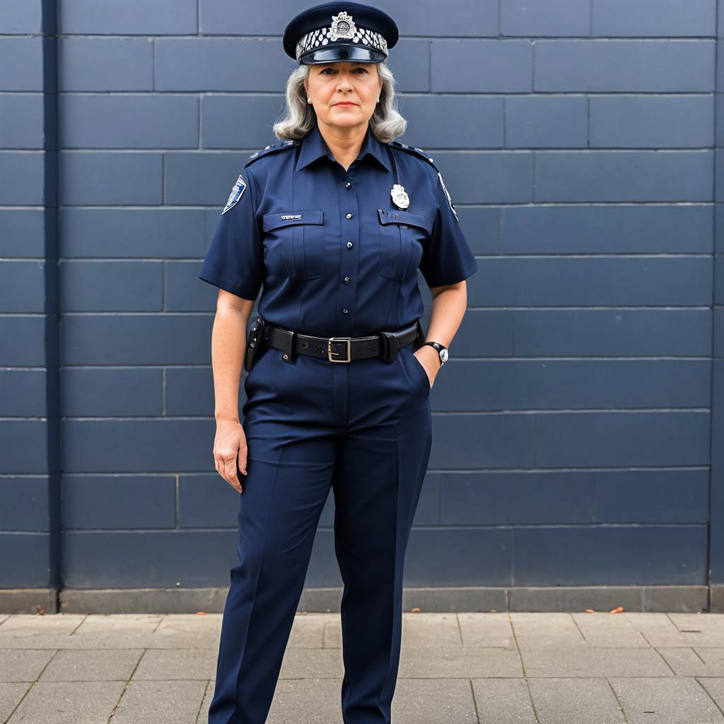 Authoritative Female Police Officer Portrait