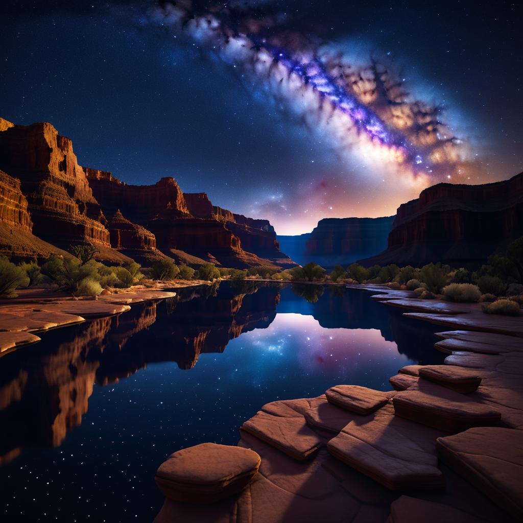 Stunning Grand Canyon Starry Night Scene