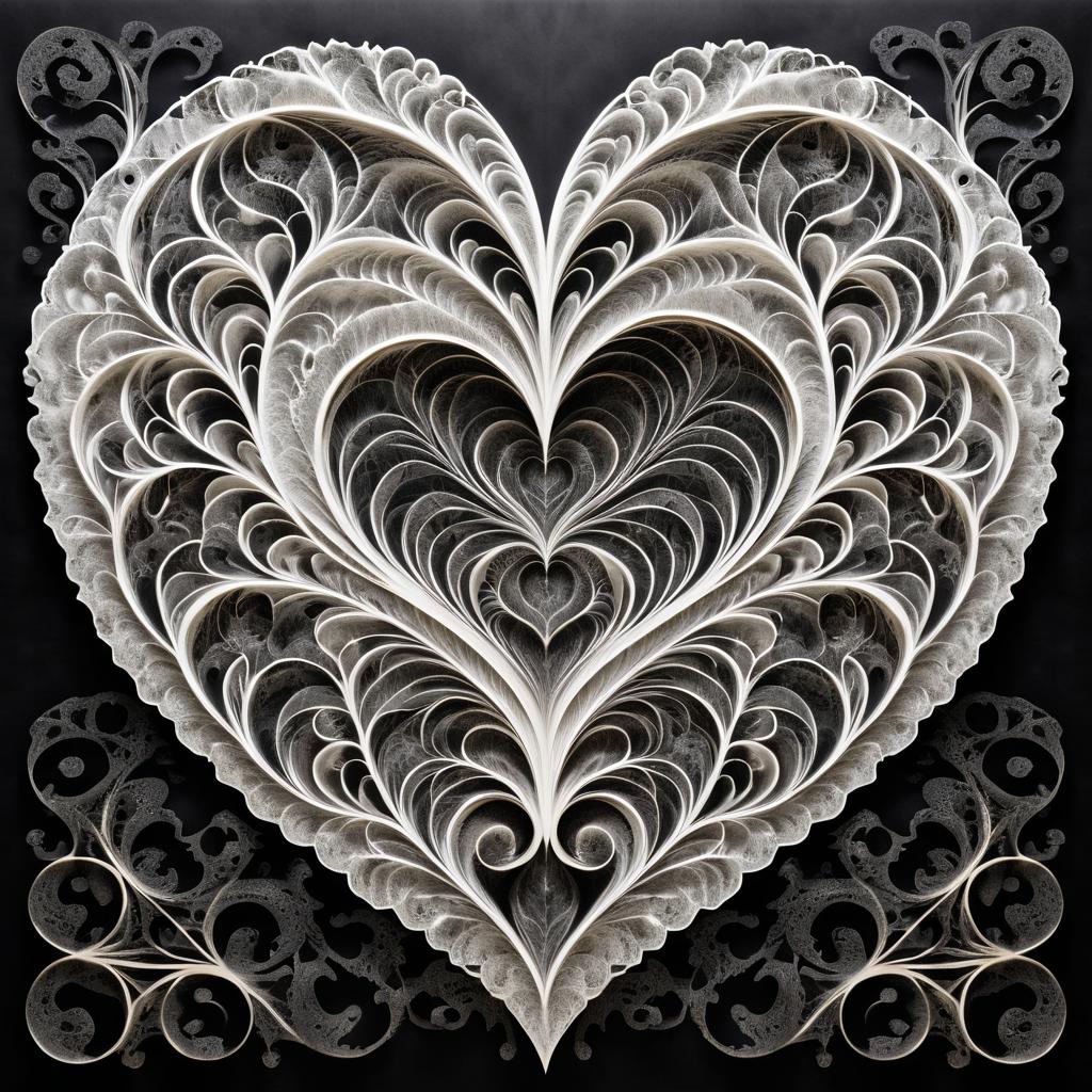 Surreal Heart in Dark Organic Waves