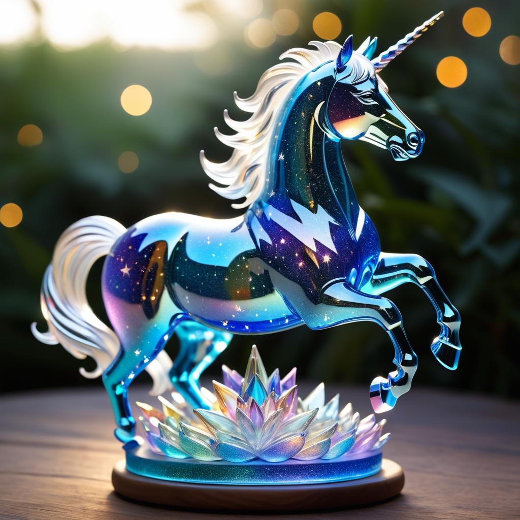 Unicorn-Star Creature with Glass Scales