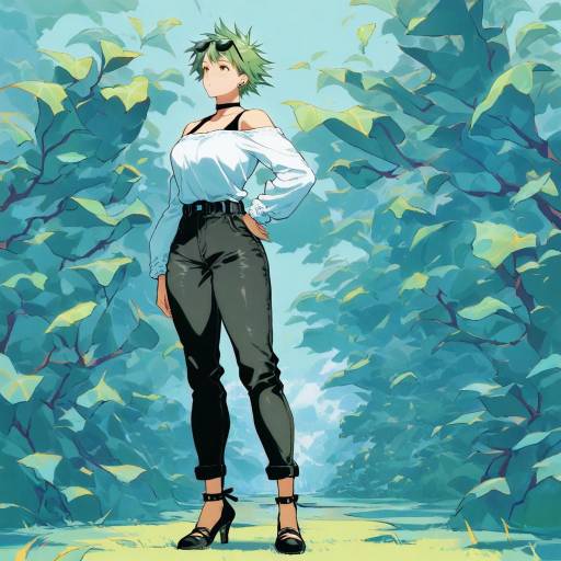 Serene Dorohedoro Girl in Meadow