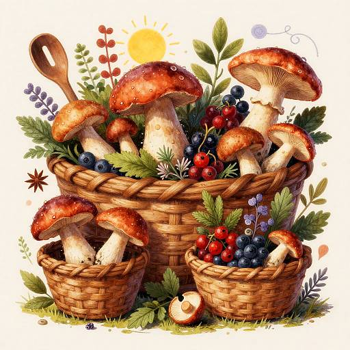 Sunlit Forage: Baskets of Wild Flavor