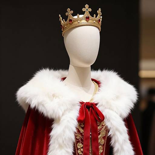 Regal Mannequin in Red and Gold