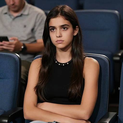 Serious Portrait in Theater Setting