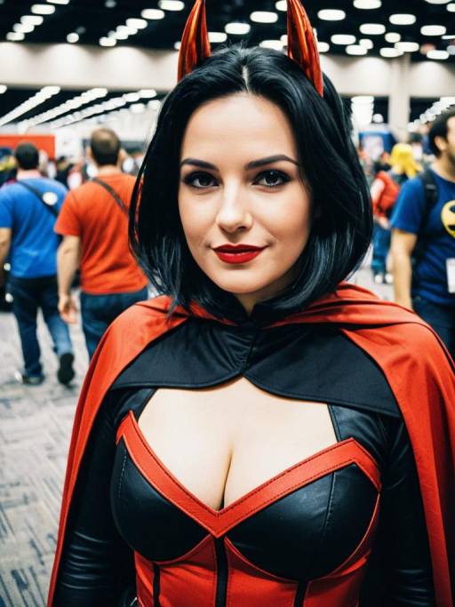 Woman in She-Costume at Comic Convention