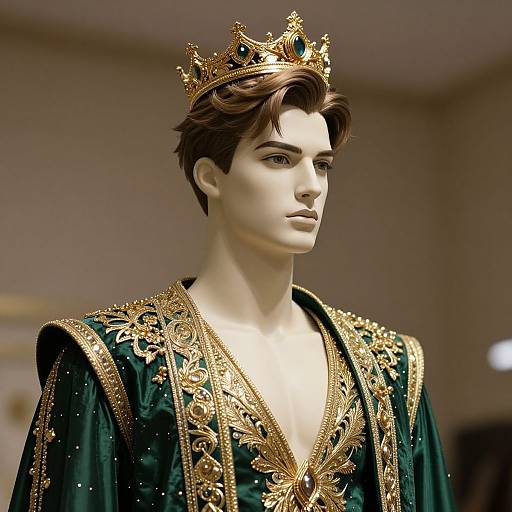Elegant Male Mannequin in Luxurious Attire