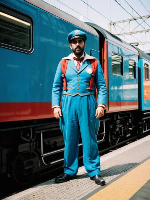 Photorealistic Thomas Train Cosplay Portrait